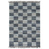vidaXL Chindi-Teppich Handgewebt Denim 120x170 cm Blau