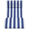 vidaXL Sonnenliege Klappbar Blau und Wei&szlig; 175x54x8,5 cm Oxford-Gewebe