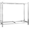 vidaXL Reifenregal mit 2 B&ouml;den Silbern 110x40x110 cm Stahl