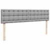 vidaXL Ottoman-Bett mit Matratzen & LEDs Hellgrau 160x200 cm Stoff