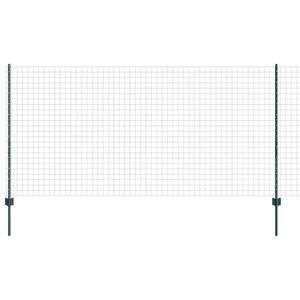 vidaXL Zaun mit Pfosten Gr&uuml;n