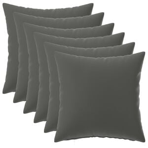 vidaXL Kissenbezug 6 stk. HEERLEN Anthrazit 30 x 30 cm Polyester
