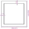 vidaXL Waschtischplatte Dunkelbraun 40x40x(2-4)cm Massivholz Behandelt