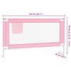 vidaXL Kleinkind-Bettschutzgitter Rosa 150x25 cm Stoff