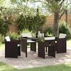 vidaXL Garten Essgruppe 5 pcs Braun Poly-Rattan