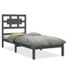 vidaXL Massivholzbett Grau 75x190 cm