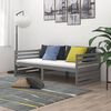 vidaXL Tagesbett mit Matratze 90x200 cm Grau Kiefer Massivholz