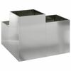 vidaXL Gartenblumentopf Silber 80 x 80 x 60 cm Verzinkter Stahl