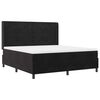 vidaXL Boxspringbett mit Matratze Schwarz 180 x 200 cm Samt