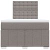 vidaXL Boxspringbett mit Matratze Taupe 120x200 cm Stoff