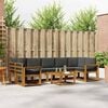 vidaXL Outdoor-Sofagarnitur mit Kissen 8 pcs Natur und Anthrazit