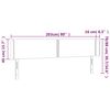 vidaXL LED Kopfteil Hellgrau 203x16x78/88 cm Samt