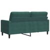 vidaXL 2-Sitzer-Sofa Dunkelgr&uuml;n 140 cm Samt