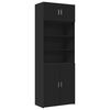 vidaXL Hochschrank Schwarz 80x42,5x225 cm Holzwerkstoff