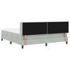 vidaXL Boxspringbett mit Matratze Hellgrau 200 x 180 cm Polyester