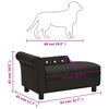 vidaXL Hundesofa Schwarz 83x45x42 cm Kunstleder