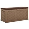 vidaXL Gartenbox 335 L Schokoladenbraun PP Rattan