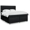 vidaXL Boxspringbett mit Matratze Schwarz 180x200 cm Stoff