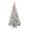 vidaXL K&uuml;nstlicher klappbarer Weihnachtsbaum Wei&szlig; 180 cm PE und PVC