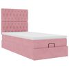 vidaXL Ottoman-Bett mit Matratzen Rosa 100x200 cm Samt
