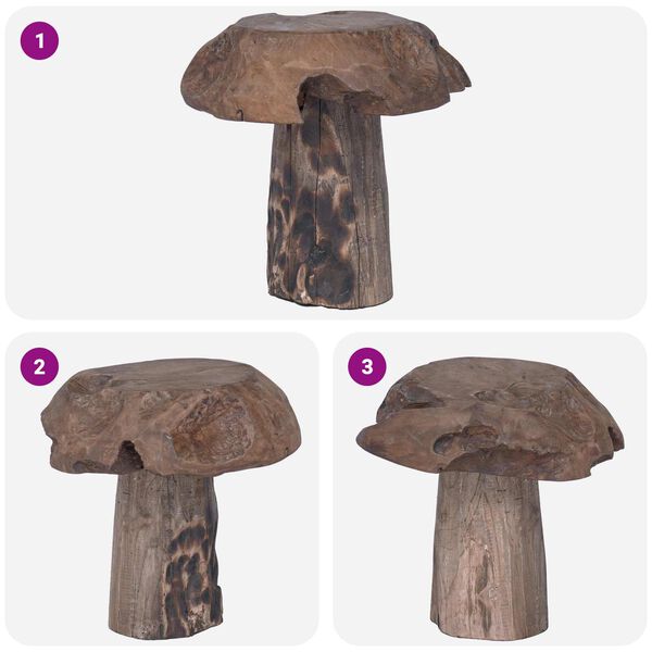 vidaXL Hocker Natur 35 x 35 x 35 cm Massivholz Teak