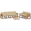 vidaXL Outdoor-Sofagarnitur mit Kissen 8 pcs Natur und Beige