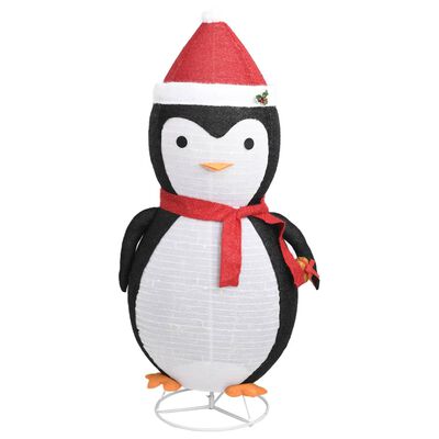 vidaXL Weihnachtsdekoration Pinguin-Figur LED Luxus-Gewebe 180 cm