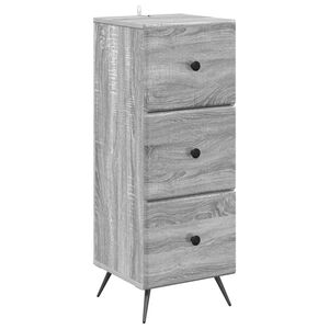 vidaXL Schubladenschrank Graues Sonoma 33 x 34,5 x 90 cm Holzwerkstoff