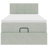 vidaXL Ottoman-Bett mit Matratze Hellgrau 80x200 cm Samt