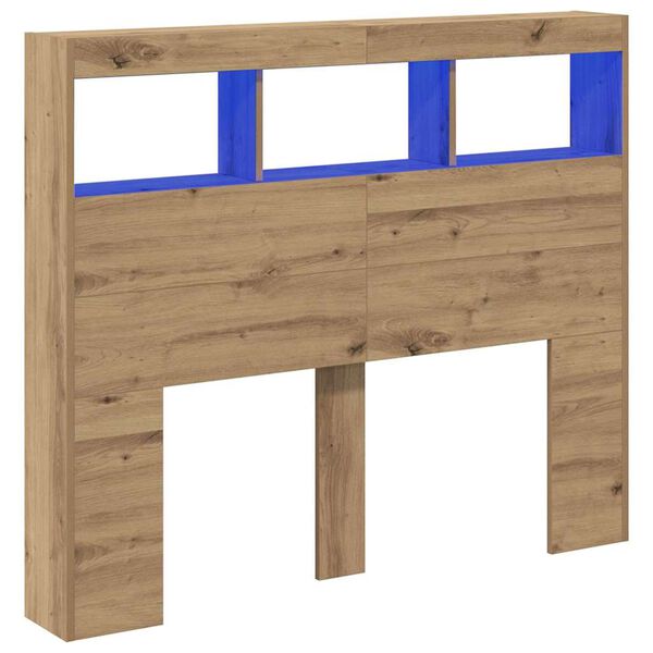 vidaXL Kopfteil Artisan-Eiche 120 x 17 x 102 cm Holzwerkstoff