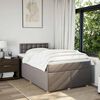 vidaXL Boxspringbett mit Matratze Taupe 120x190 cm Stoff