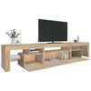 vidaXL TV-Schrank mit LED-Leuchten Sonoma-Eiche 215x36,5x40 cm