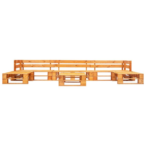 vidaXL 6-tlg. Garten-Lounge-Set aus Paletten Holz Honigbraun