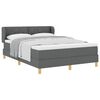 vidaXL Boxspringbett mit Kopfteil Dunkelgrau 160 x 200 cm Stoff