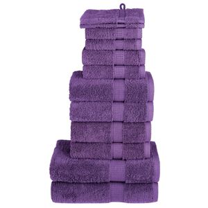 vidaXL 12 tlg. Premium-Handtuch-Set SOLUND Lila 600 g/m&sup2;