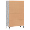 vidaXL Highboard Betongrau 69,5x31x115 cm Holzwerkstoff