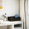vidaXL Holzkiste mit Griffen Schwarz 40x30x13 cm Massivholz Kiefer