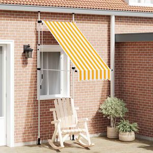 vidaXL Markise Einziehbar Handbetrieben 100 cm Orange/Wei&szlig; Gestreift