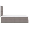 vidaXL Ottoman-Bett mit Matratze Taupe 120x190 cm Stoff
