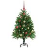 vidaXL Weihnachtsbaum mit 150 LEDs mit Ständer Grün 120 cm PE