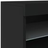 vidaXL Sideboard mit LED-Leuchten Schwarz 142,5x37x67 cm