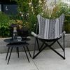 Lesli Living Butterfly-Stuhl Aztec 70x81,5x98 cm Schwarz und Wei&szlig;