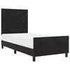 vidaXL Boxspringbett mit Kopfteil Schwarz 90 x 190 cm Samt