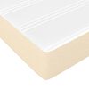 vidaXL Boxspringbett mit Matratze Creme 140x190 cm Stoff