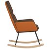 vidaXL Schaukelstuhl Braun Stoff