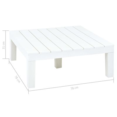 vidaXL 5-tlg. Garten-Lounge-Set Kunststoff Weiß
