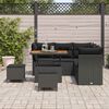 vidaXL Gartensofa-set 8 pcs Schwarz Poly-Rattan