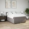 vidaXL Boxspringbett mit Matratze Taupe 140x200 cm Stoff