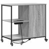 vidaXL Büroschrank mit Rad Grau Sonoma 76 x 41 x 72 cm Holzwerkstoff
