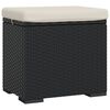vidaXL Hocker mit Kissen 2 Stk. Schwarz 40x30x40 cm Poly Rattan